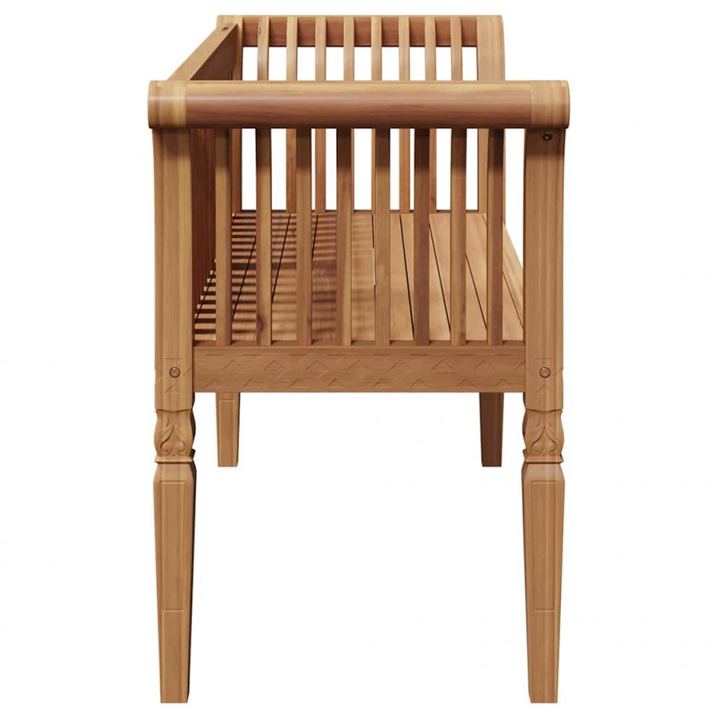 ławka Brązowy 127,5 x 52 x 80 cm Lite drewno tekowe