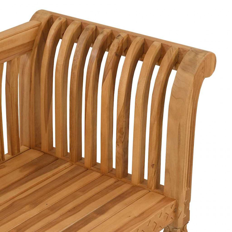 ławka Brązowy 127,5 x 52 x 80 cm Lite drewno tekowe