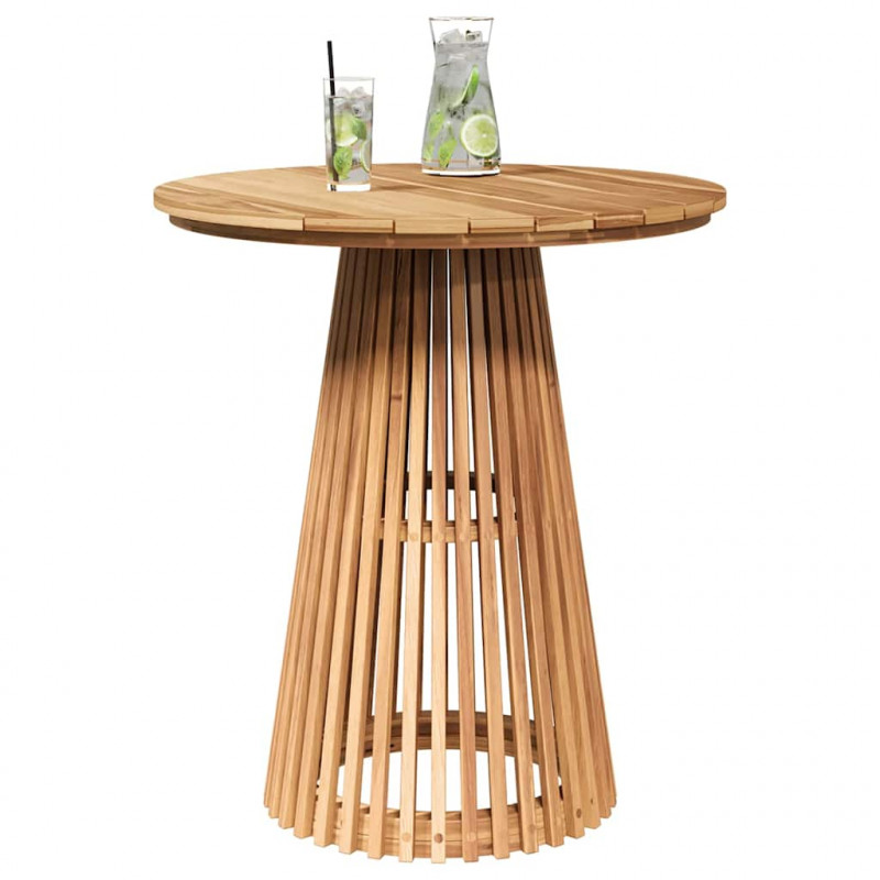 Stolik boczny Brązowy 70 x 70 x 75 cm Lite drewno teakowe