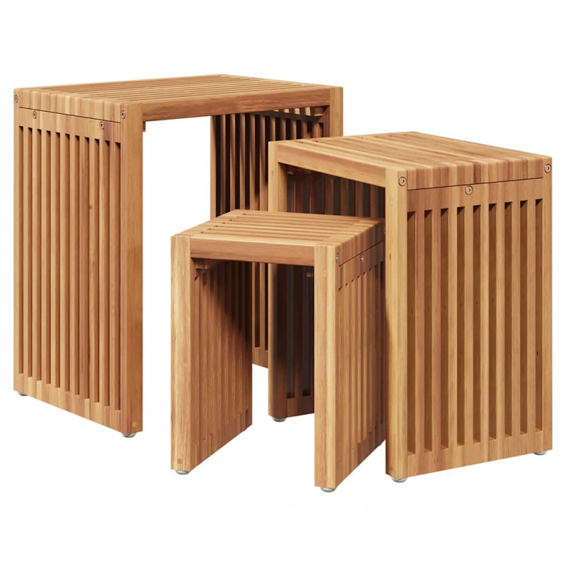 Stół Ogrodowy 3 pcs Brązowy 33 x 44,5 x 51 cm