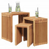 Stół Ogrodowy 3 pcs Brązowy 33 x 44,5 x 51 cm