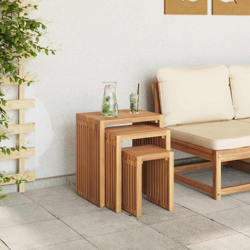 Stół Ogrodowy 3 pcs Brązowy 33 x 44,5 x 51 cm