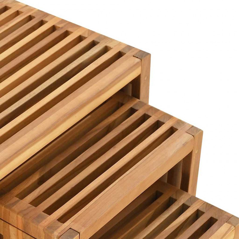 Stół Ogrodowy 3 pcs Brązowy 33 x 44,5 x 51 cm