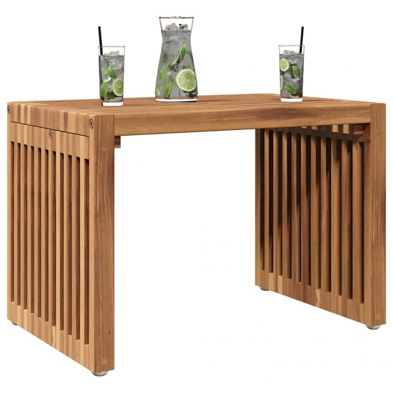 Stół Ogrodowy Brązowy 50 x 32,5 x 35 cm Lite drewno teakowe