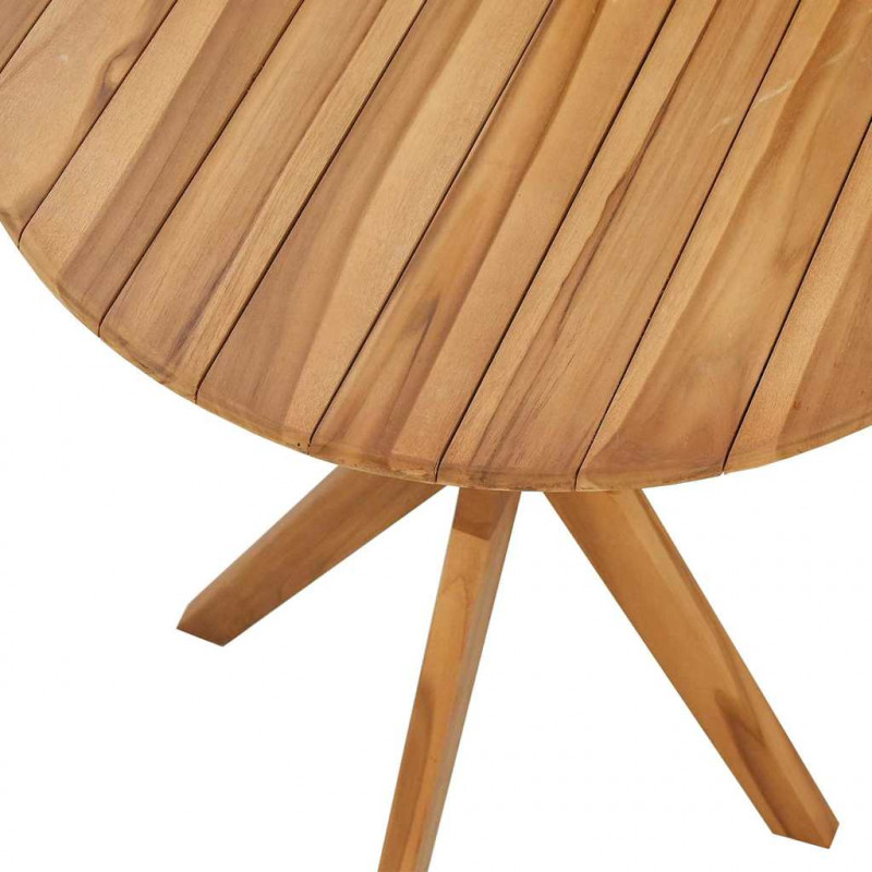 Stolik boczny Brązowy 70 x 70 x 75 cm Lite drewno teakowe