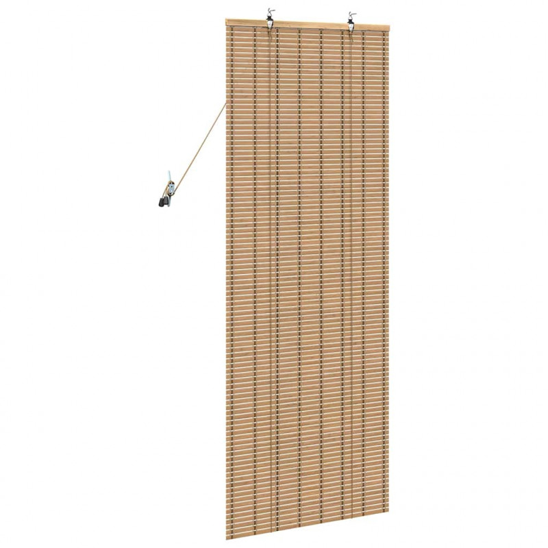 Roleta z zasłonami natura 60 x 160 cm Bambus