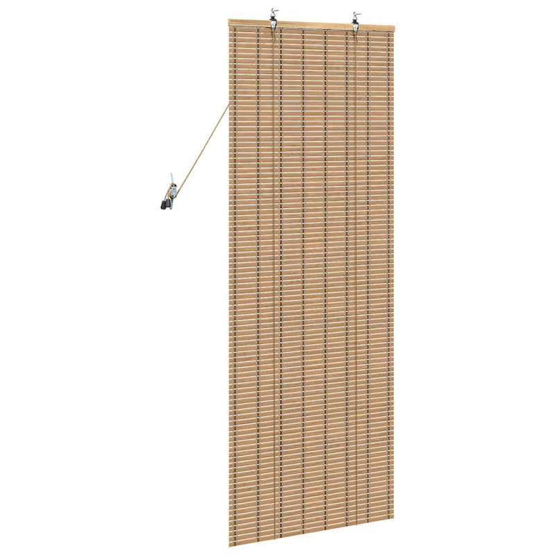 Roleta z zasłonami natura 60 x 160 cm Bambus