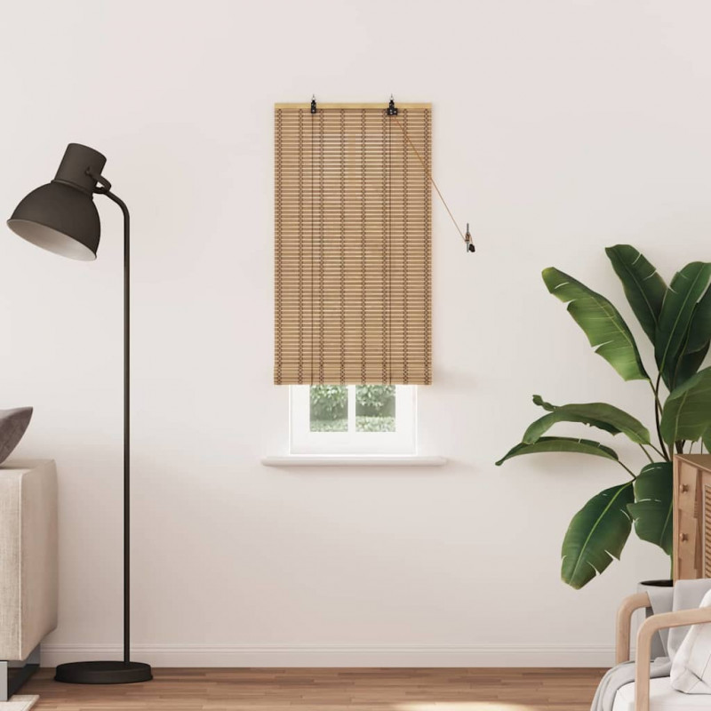 Roleta z zasłonami natura 60 x 220 cm Bambus
