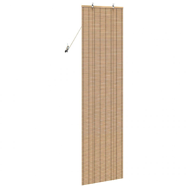 Roleta z zasłonami natura 60 x 220 cm Bambus