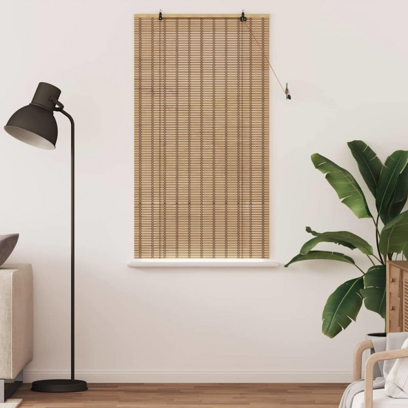 Roleta z zasłonami natura 80 x 160 cm Bambus