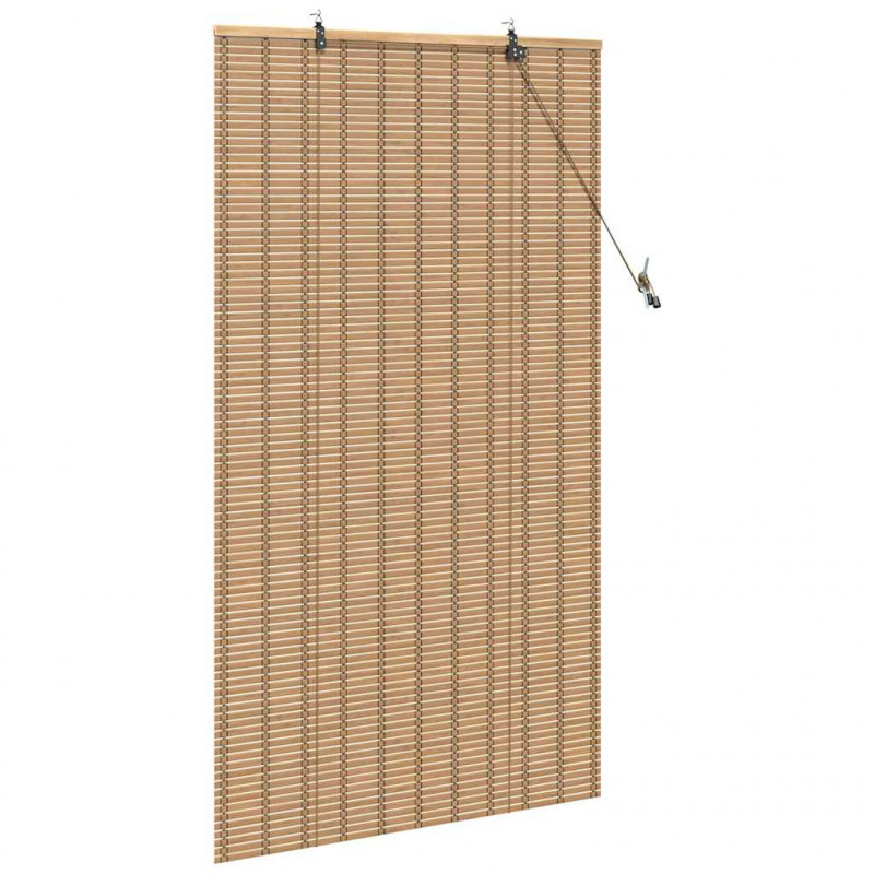Roleta z zasłonami natura 80 x 220 cm Bambus