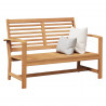 ławka Brązowy 110 x 65 x 76,5 cm Lite drewno teakowe