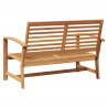 ławka Brązowy 110 x 65 x 76,5 cm Lite drewno teakowe