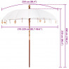 Baliński Parasol Kremowy 220 x 220 x 260 cm
