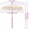 Baliński Parasol Kremowy 215 x 215 x 260 cm