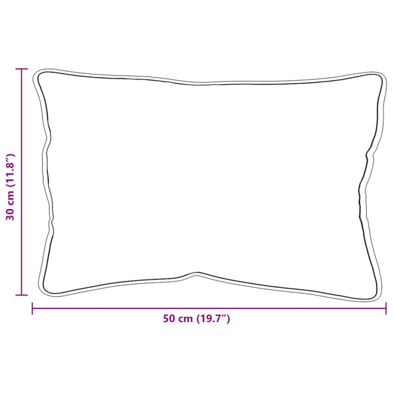 Poduszka z poduszką 2 pcs Biały 61 x 41 x 20 cm Poliester