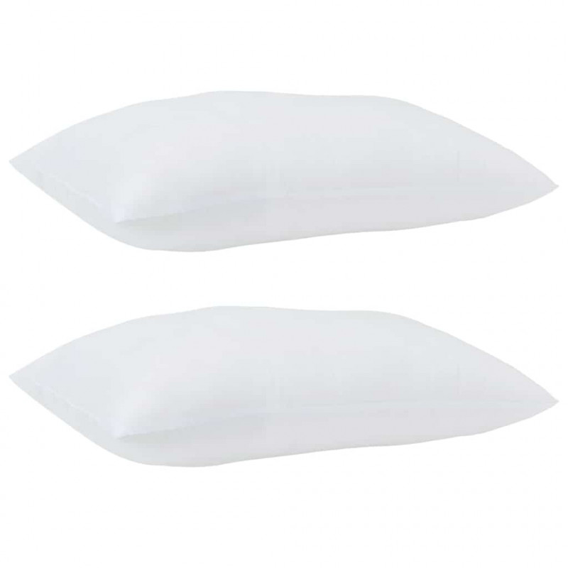 Poduszka z poduszką 2 pcs Biały 61 x 41 x 20 cm Poliester
