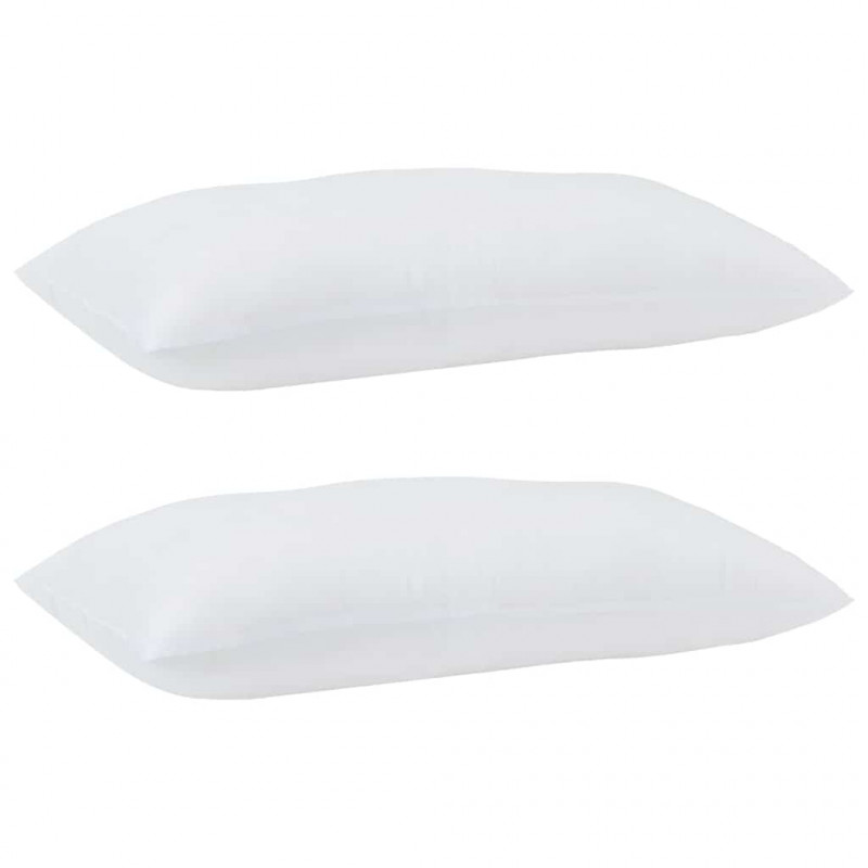 Poduszka z poduszką 2 pcs Biały 61 x 41 x 20 cm Poliester