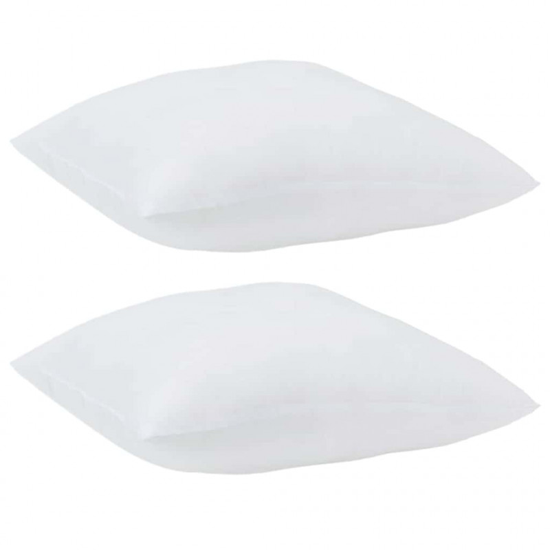 Poduszka z poduszką 2 pcs Biały 61 x 41 x 20 cm Poliester