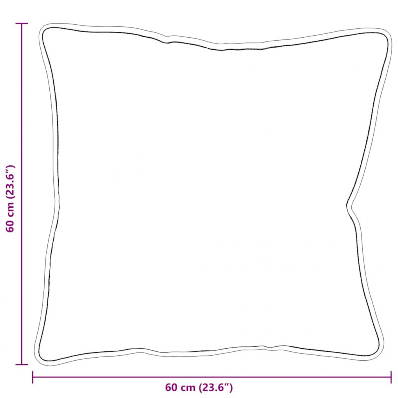 Poduszka z poduszką 2 pcs Biały 61 x 41 x 20 cm Poliester