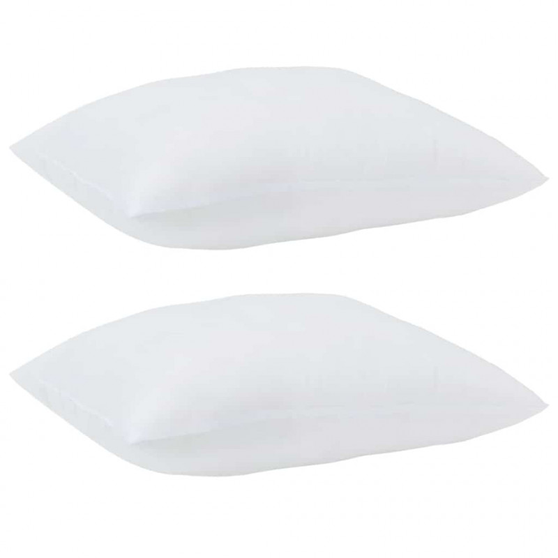 Poduszka z poduszką 2 pcs Biały 61 x 41 x 20 cm Poliester