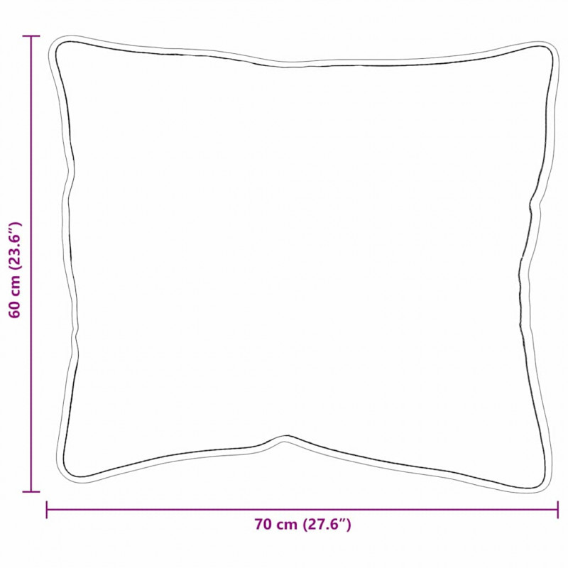 Poduszka z poduszką 2 pcs Biały 61 x 41 x 20 cm Poliester
