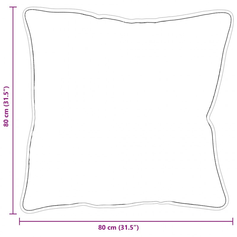 Poduszka z poduszką 2 pcs Biały 80 x 80 x 20 cm Poliester