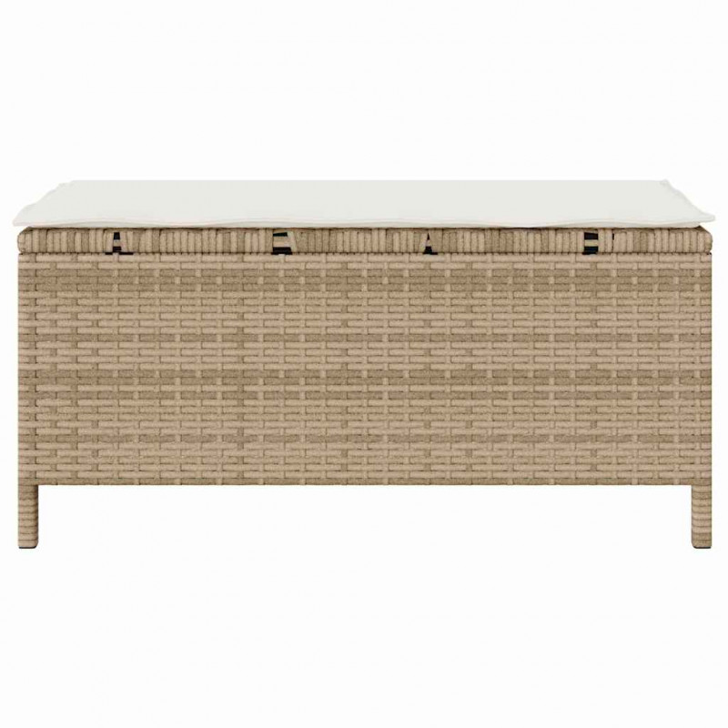 Zestaw do jadalni w ogrodzie Beżowy polirattan