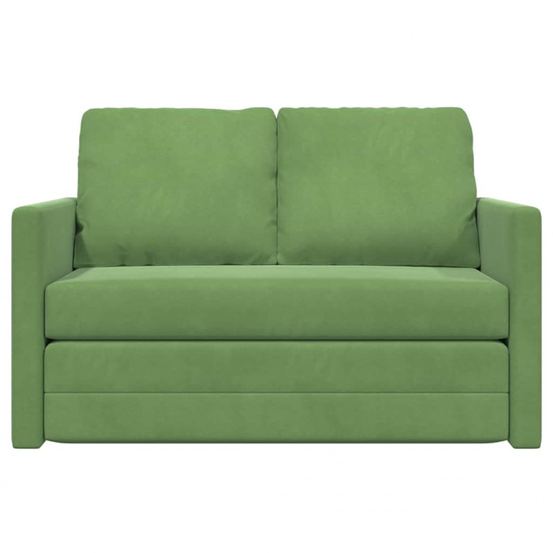 Sofa Bed Jasnozielony 204 x 122 x 60 cm Aksamit