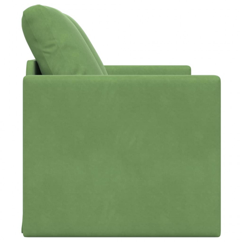 Sofa Bed Jasnozielony 204 x 122 x 60 cm Aksamit