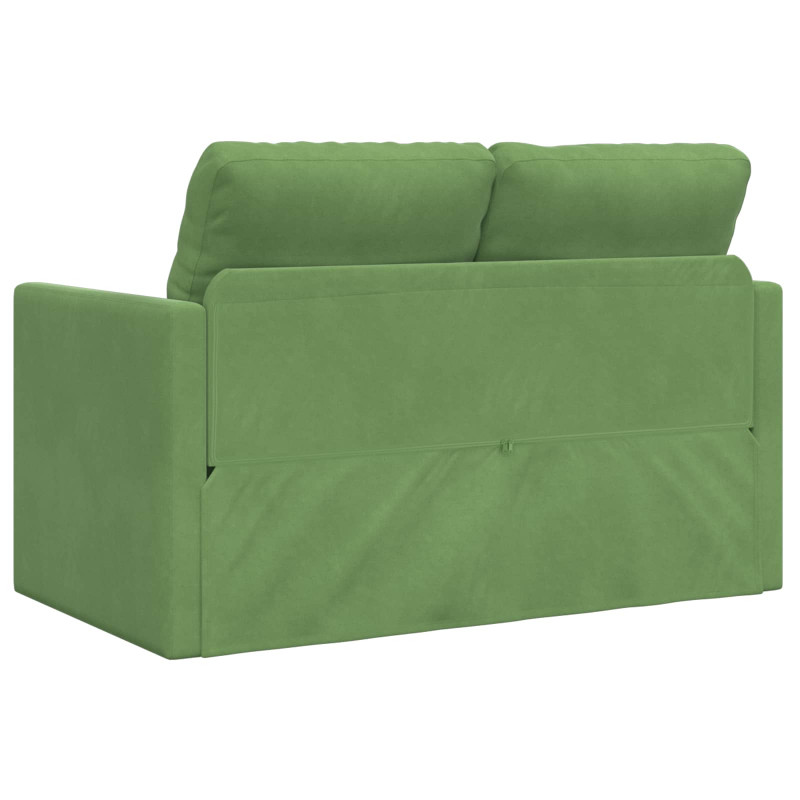 Sofa Bed Jasnozielony 204 x 122 x 60 cm Aksamit