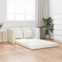 Sofa Bed 122cm Kremowy Aksamit