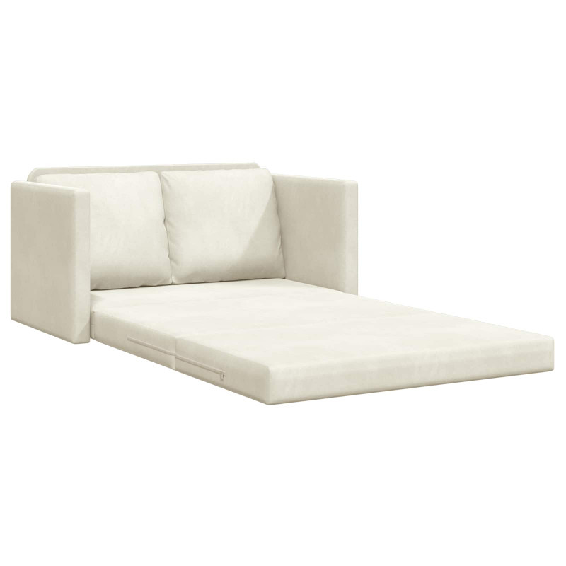 Sofa Bed 122cm Kremowy Aksamit