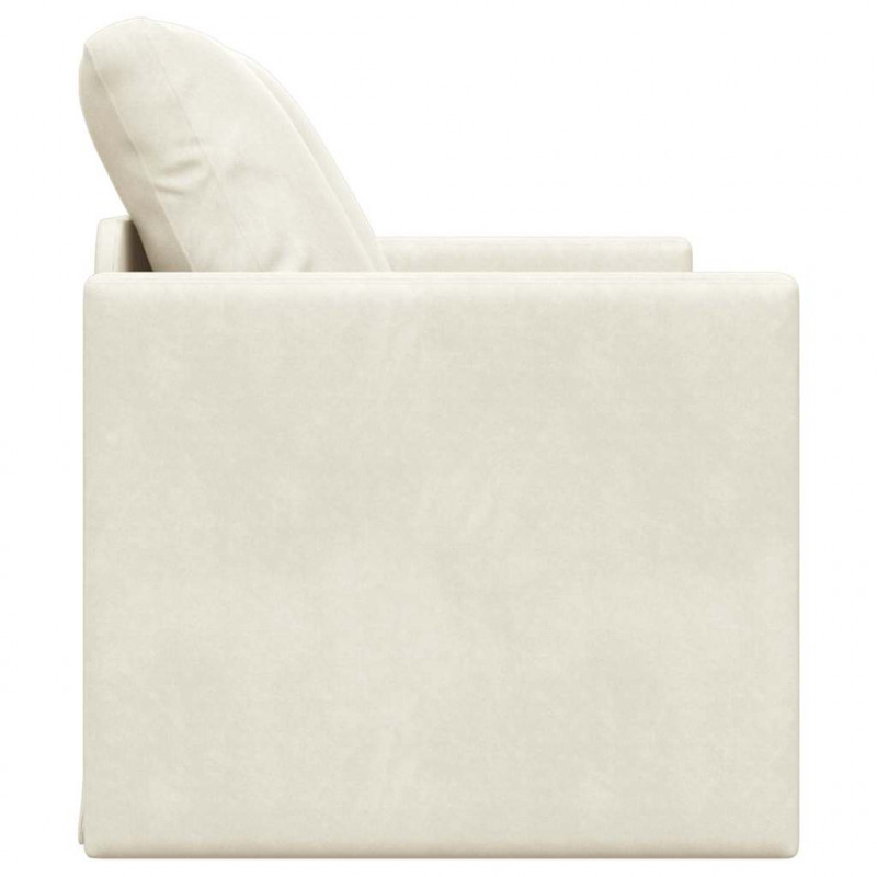 Sofa Bed 122cm Kremowy Aksamit