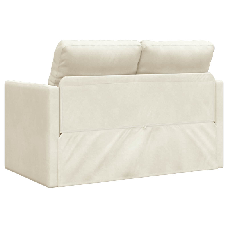 Sofa Bed 122cm Kremowy Aksamit