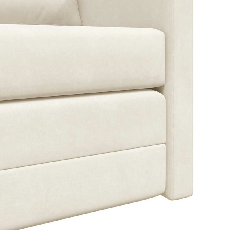 Sofa Bed 122cm Kremowy Aksamit