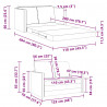 Sofa Bed 122cm Kremowy Aksamit