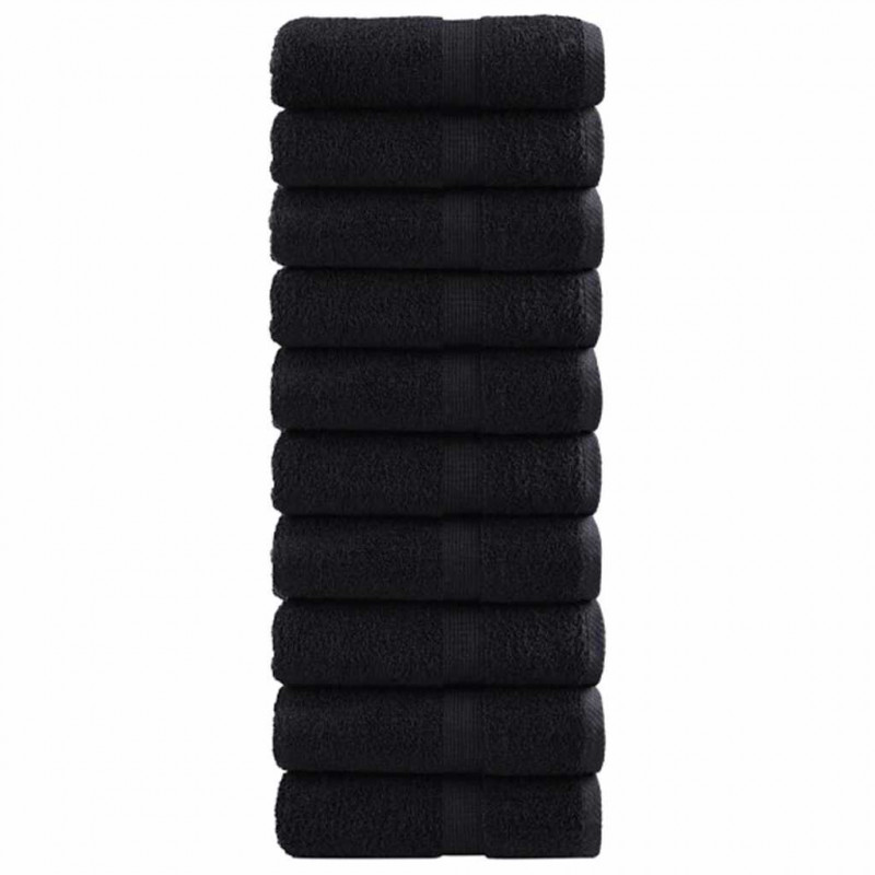 Ręcznik Gościnny SOLUND 50 pcs Czarny 30 x 30 cm 550 gsm