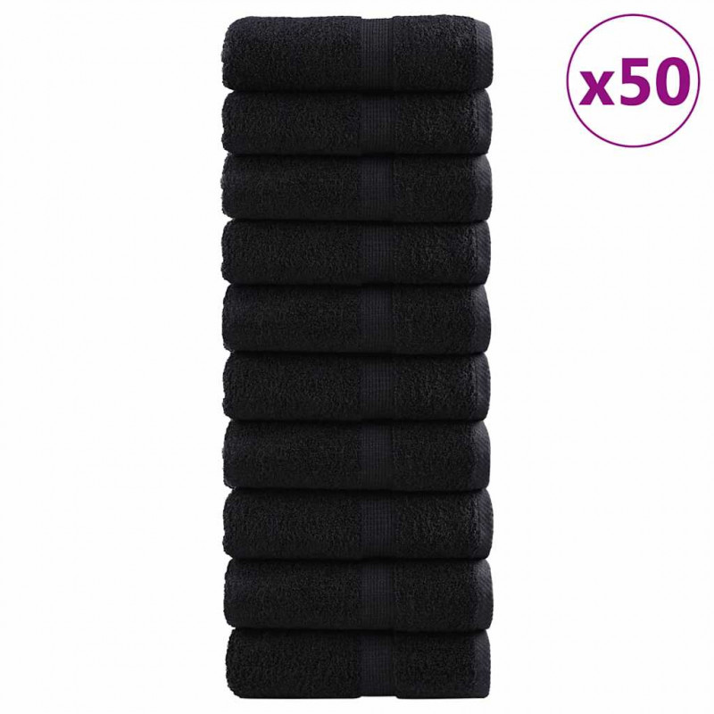 Ręcznik Gościnny SOLUND 50 pcs Czarny 30 x 50 cm 550 gsm