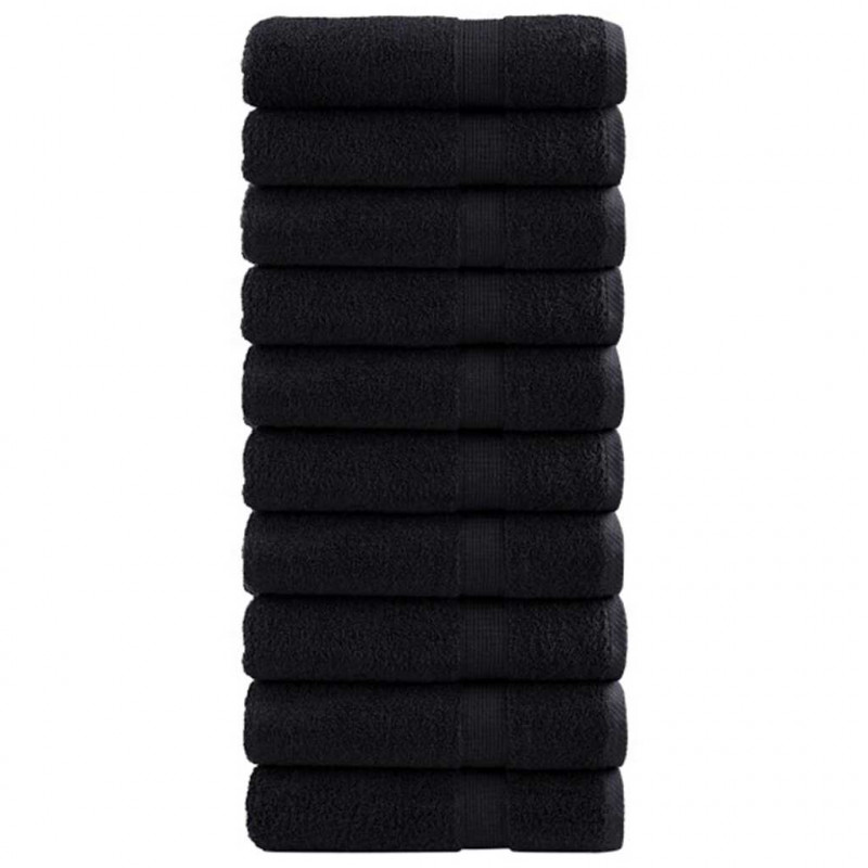 Ręcznik Gościnny SOLUND 25 pcs Czarny 100 x 150 cm 550 gsm