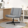 Fotel obrotowy Jasnoszary 63 x 75 x 76 cm tkanina