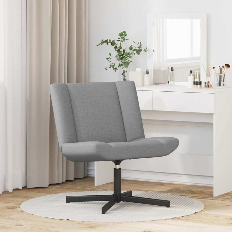 Fotel obrotowy Jasnoszary 63 x 75 x 76 cm tkanina