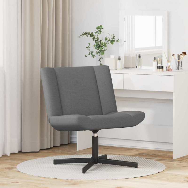Fotel obrotowy Ciemnoszary 63 x 75 x 76 cm tkanina