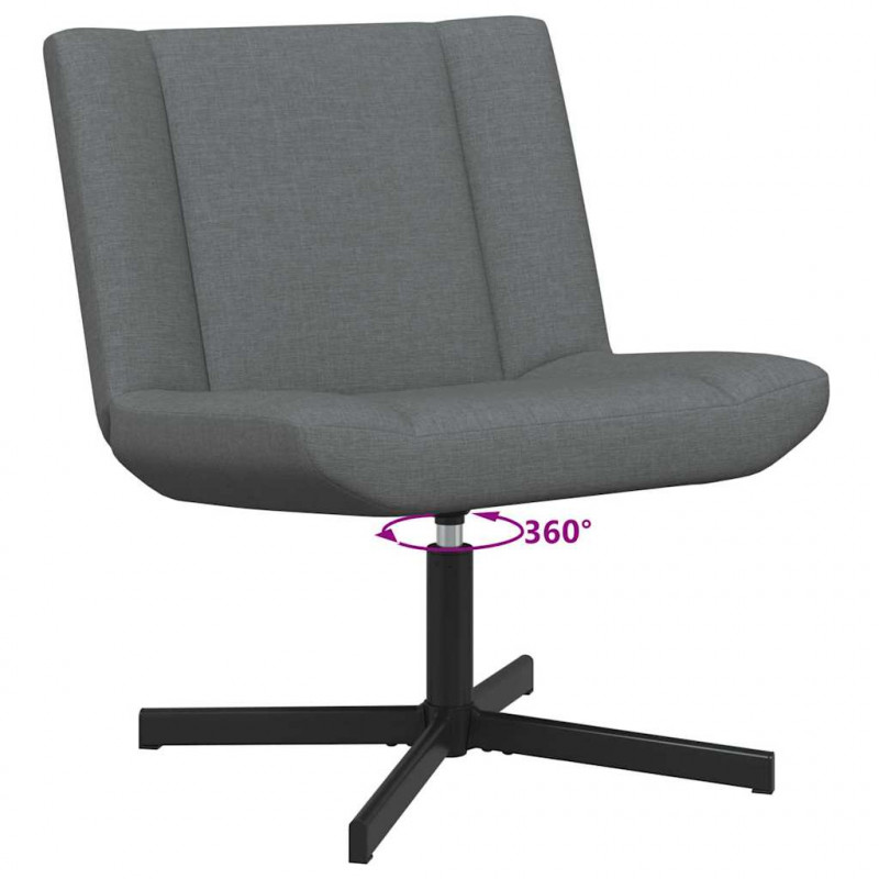Fotel obrotowy Ciemnoszary 63 x 75 x 76 cm tkanina