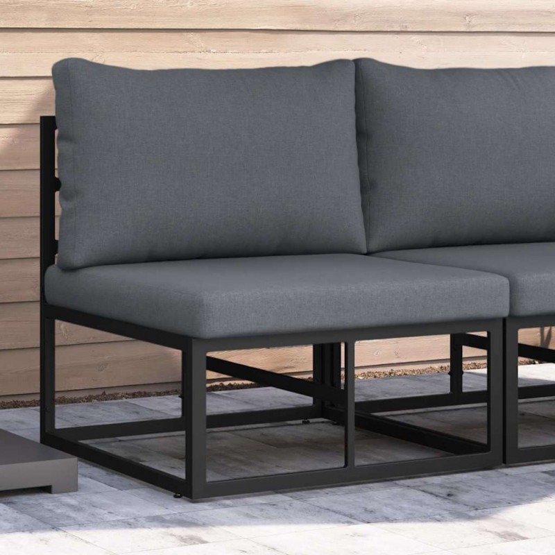 Meble Ogrodowe Czarny i antracyt 70 x 71,5 x 71 cm Metal
