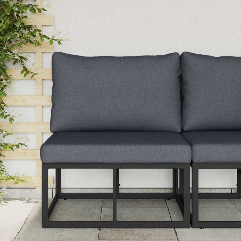 Meble Ogrodowe Czarny i antracyt 70 x 71,5 x 71 cm Metal
