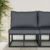 Meble Ogrodowe Czarny i antracyt 70 x 71,5 x 71 cm Metal