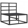 Meble Ogrodowe Czarny i antracyt 70 x 71,5 x 71 cm Metal