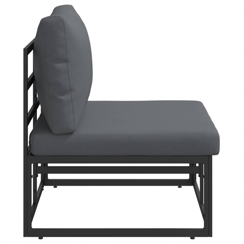 Meble Ogrodowe Czarny i antracyt 70 x 71,5 x 71 cm Metal