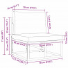 Meble Ogrodowe Czarny i antracyt 70 x 71,5 x 71 cm Metal